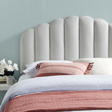 Jovie Performance Velvet Full/Queen Headboard in Light Gray