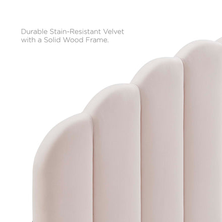 Veronique Performance Velvet Full/Queen Headboard in Pink