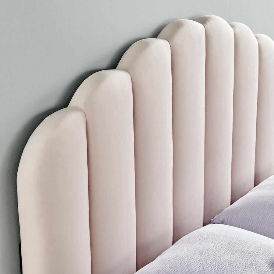 Jovie Performance Velvet Full/Queen Headboard in Pink