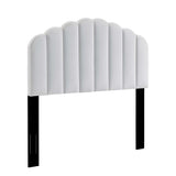 Jovie Performance Velvet Full/Queen Headboard in White