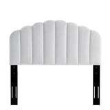 Jovie Performance Velvet Full/Queen Headboard in White
