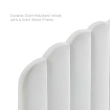 Jovie Performance Velvet Full/Queen Headboard in White