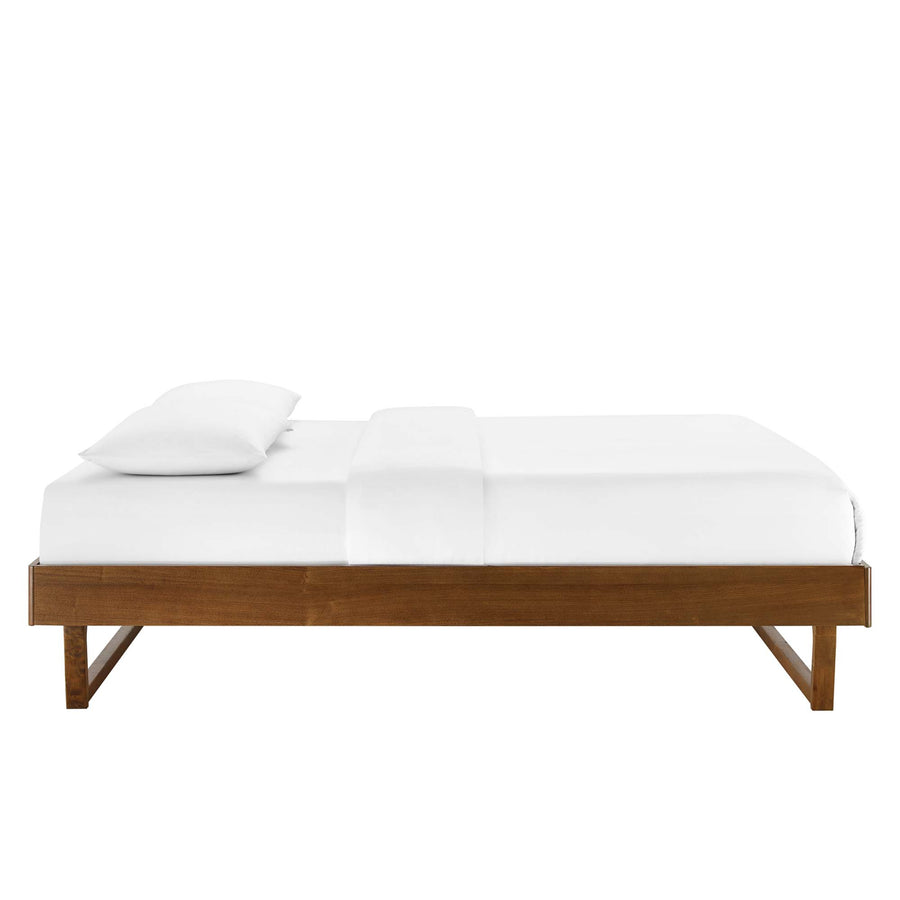 Terrace Wood Twin Platform Bed Frame in Walnut