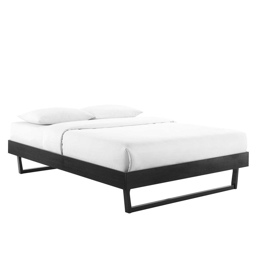 Terrace Wood Full Platform Bed Frame in Black