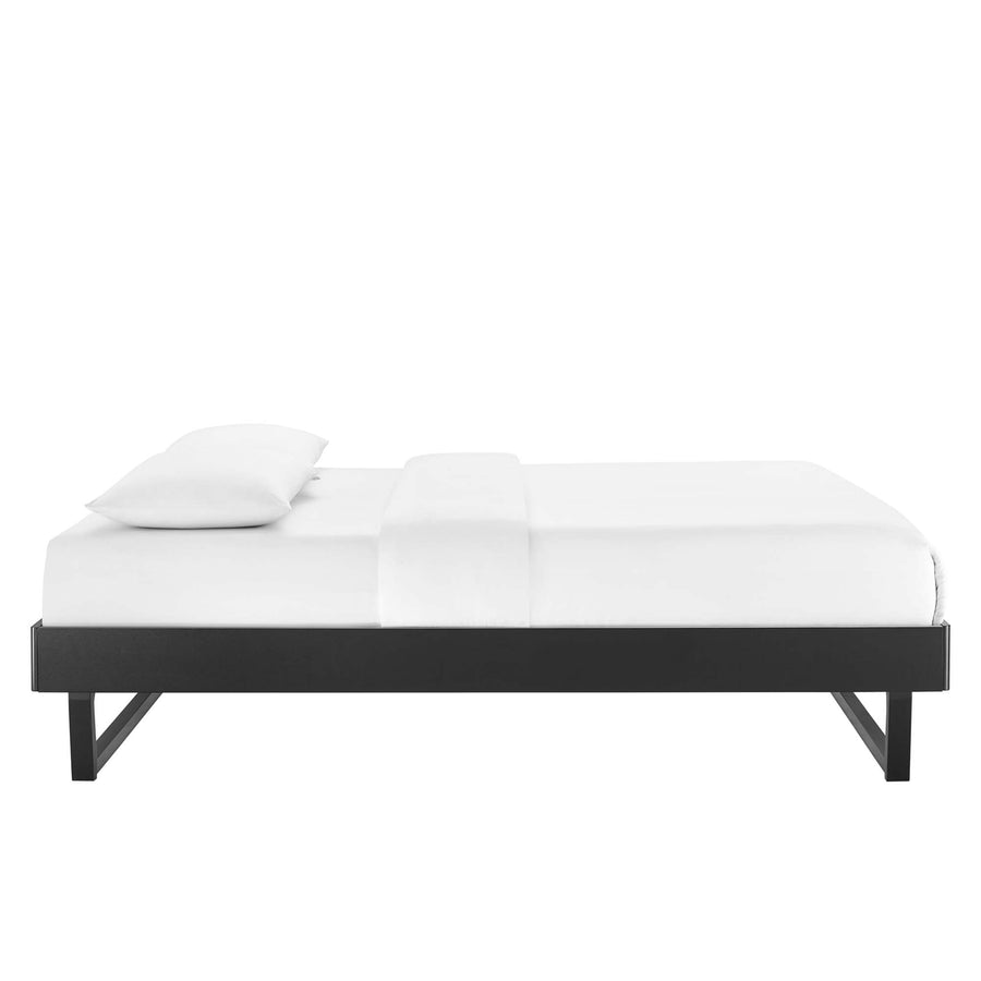 Terrace Wood Full Platform Bed Frame in Black