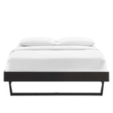 Terrace Wood Full Platform Bed Frame in Black