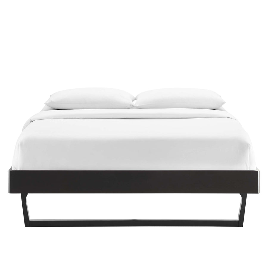 Terrace Wood Full Platform Bed Frame in Black