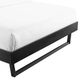 Terrace Wood Full Platform Bed Frame in Black