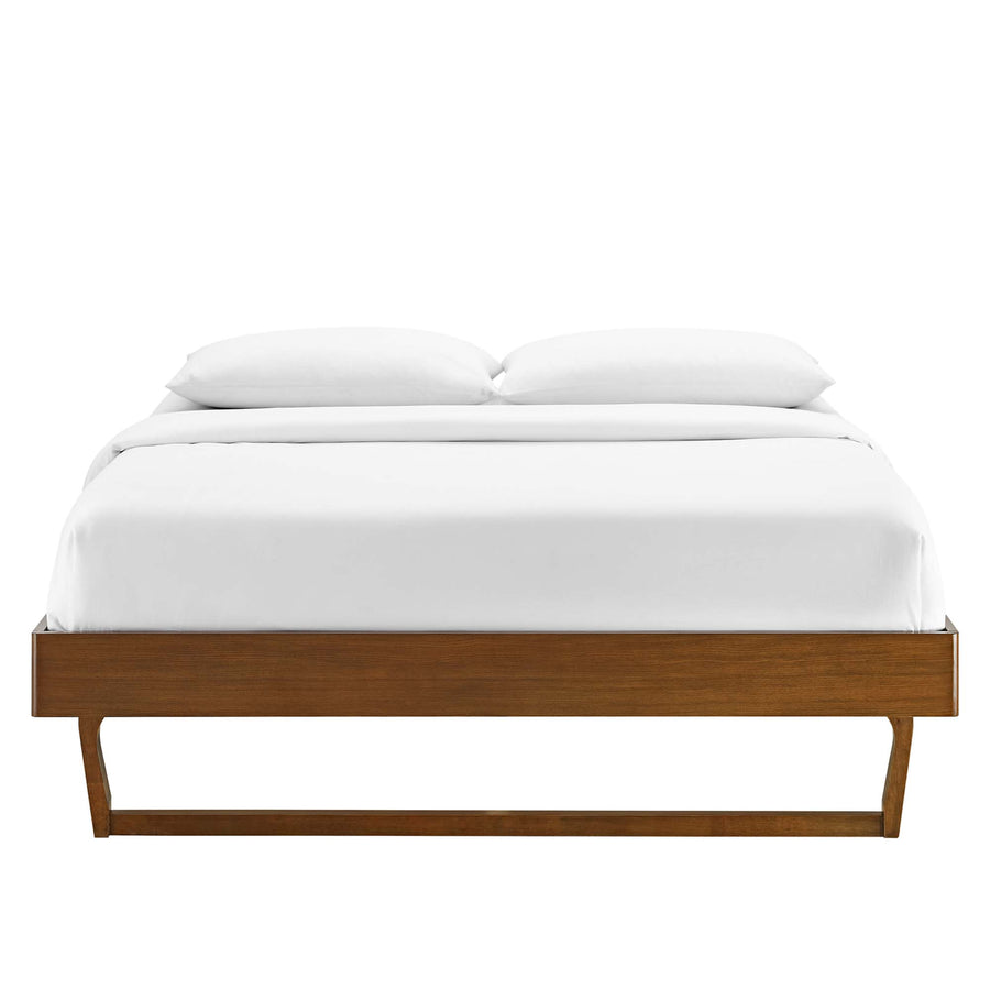 Terrace Wood Full Platform Bed Frame in Walnut