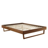 Terrace Wood Queen Platform Bed Frame in Walnut