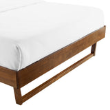 Terrace Wood Queen Platform Bed Frame in Walnut