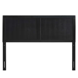 Gingham Wood Twin Headboard in Black