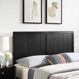 Gingham Wood Twin Headboard in Black