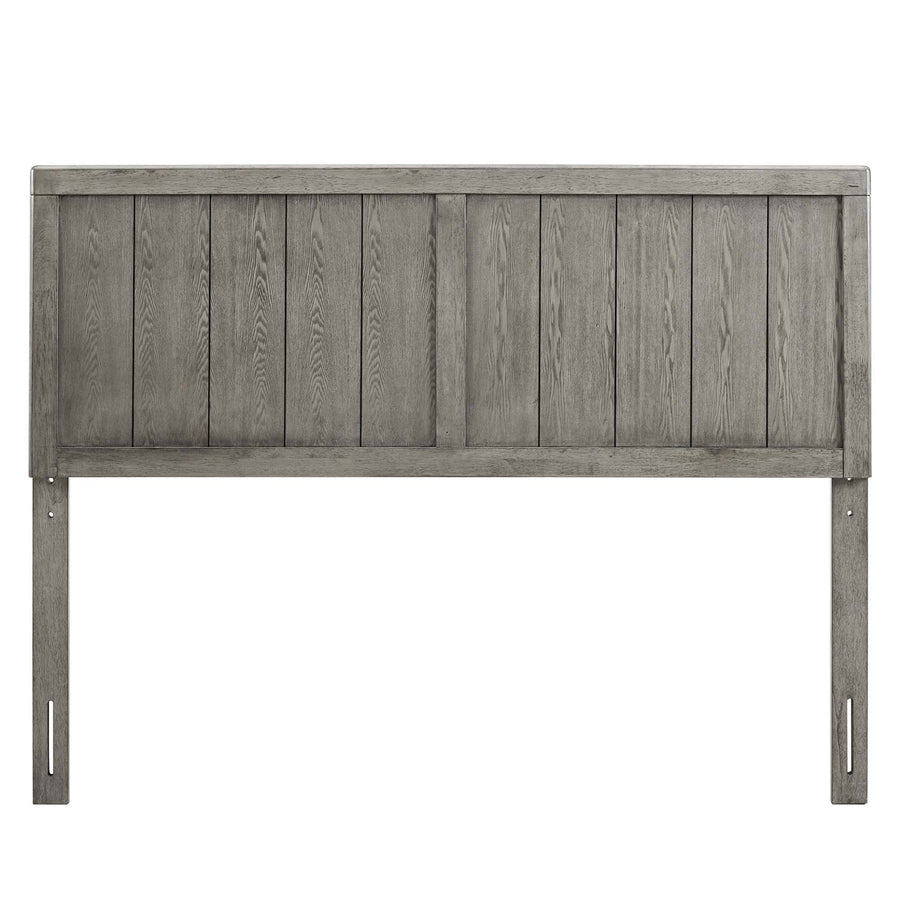 Gingham Wood Twin Headboard in Gray