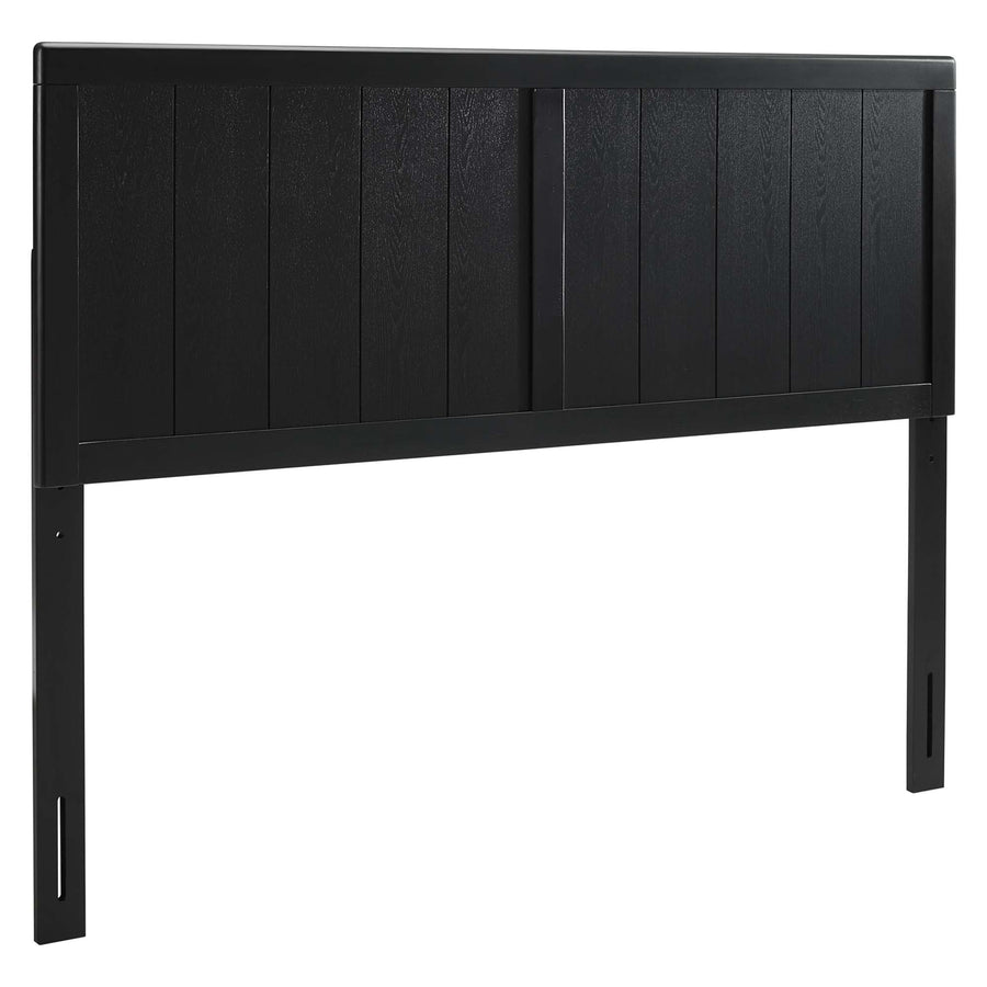 Gingham Wood Queen Headboard in Black