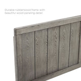 Gingham Wood Queen Headboard in Gray