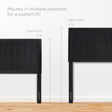 Gingham Wood King Headboard in Black