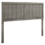 Gingham Wood King Headboard in Gray