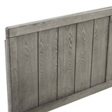 Gingham Wood King Headboard in Gray