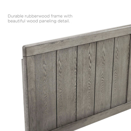 Robbie Wood King Headboard in Gray