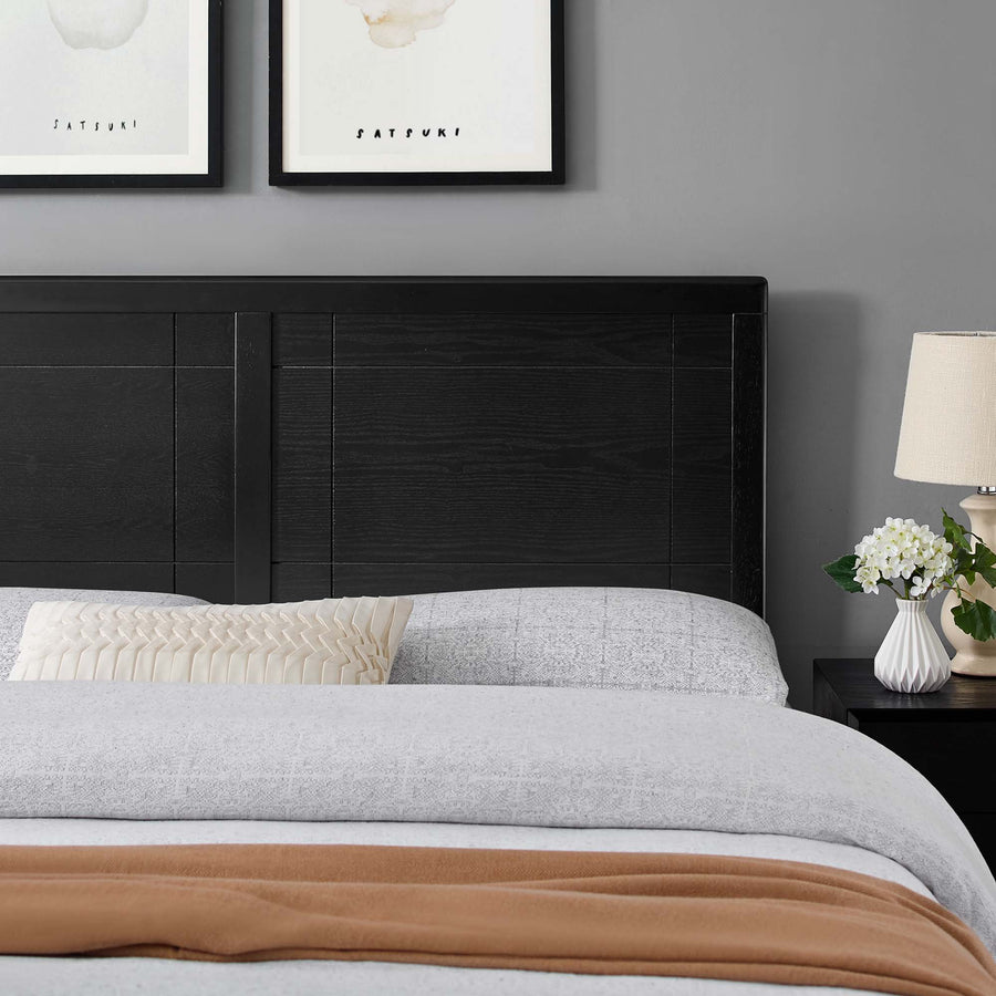 Sanctum Wood Twin Headboard in Black