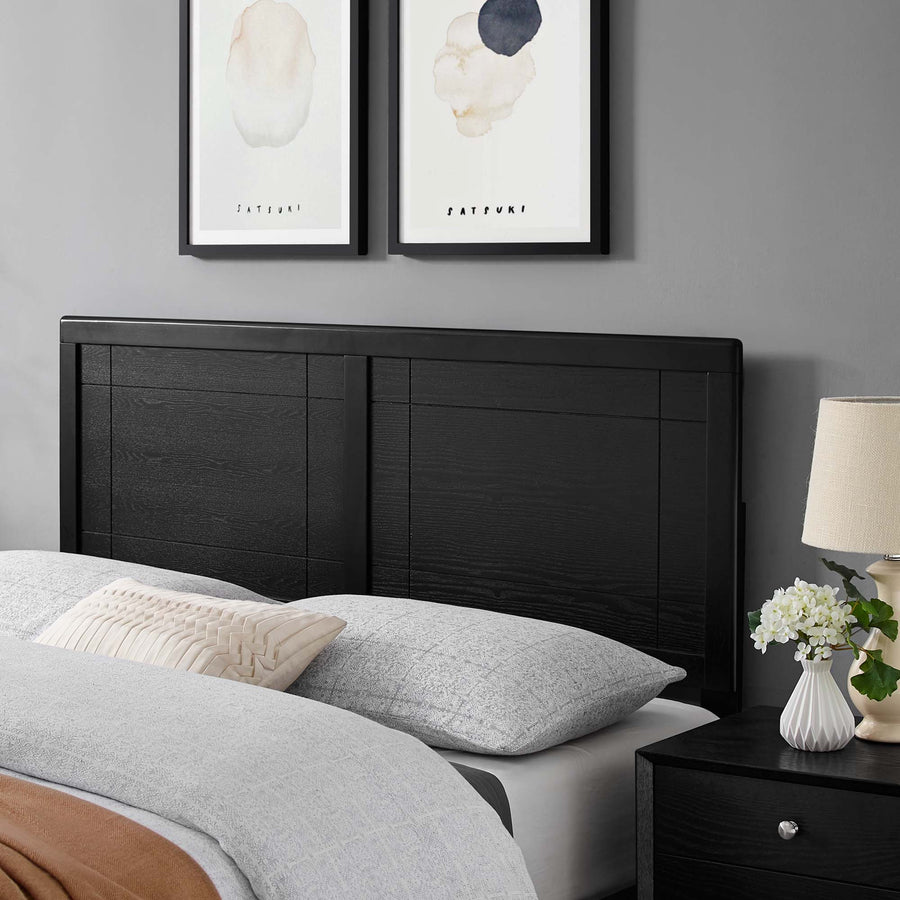 Sanctum Wood Twin Headboard in Black