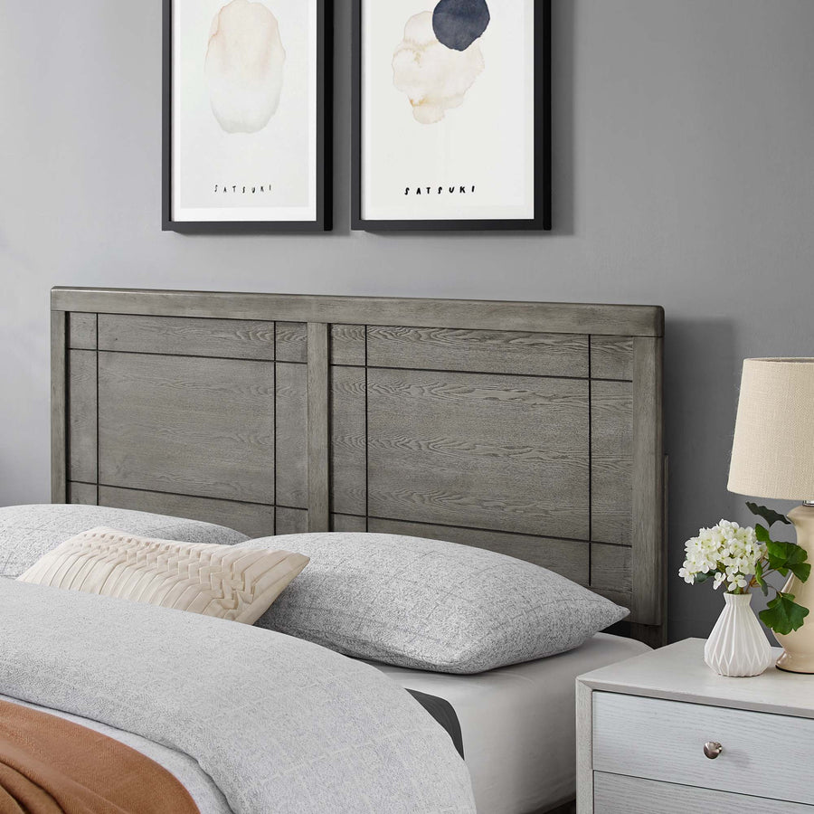 Sanctum Wood Twin Headboard in Gray