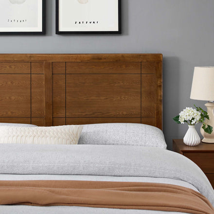 Archie Wood Twin Headboard in Walnut