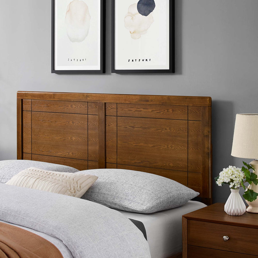 Sanctum Wood Twin Headboard in Walnut