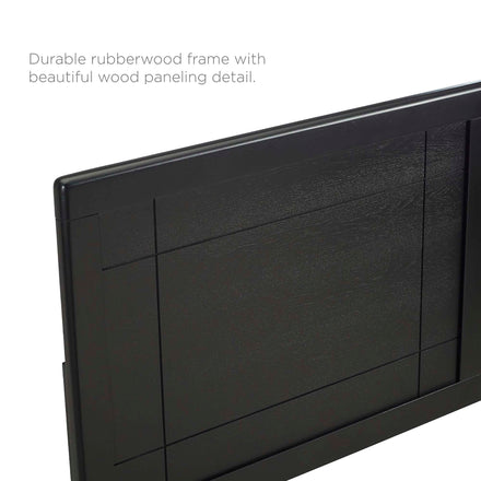 Archie Wood King Headboard in Black