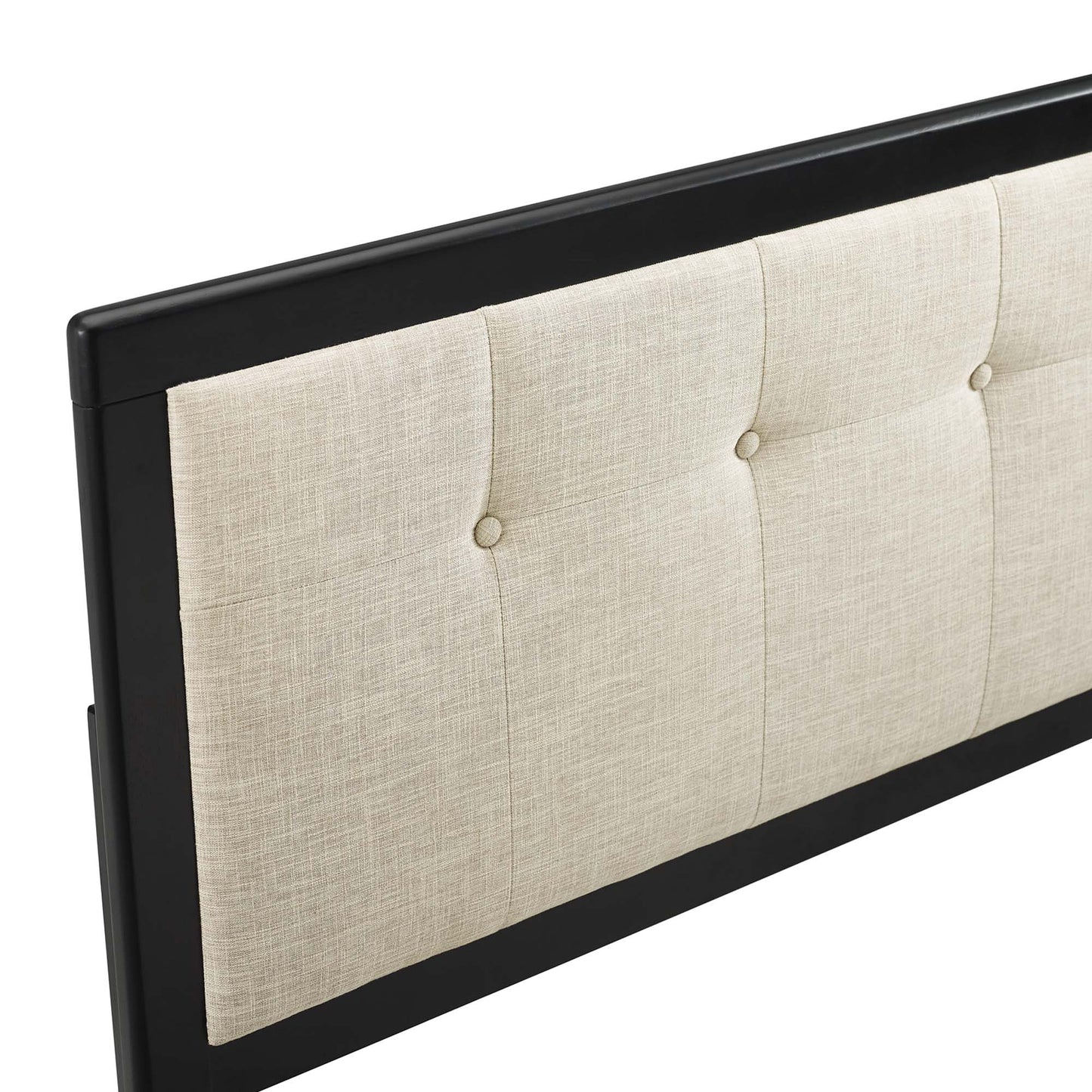 Draper Tufted Fabric and Wood King Headboard by Furniture For America