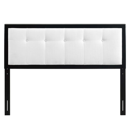 Draper Tufted Fabric and Wood King Headboard by Furniture For America