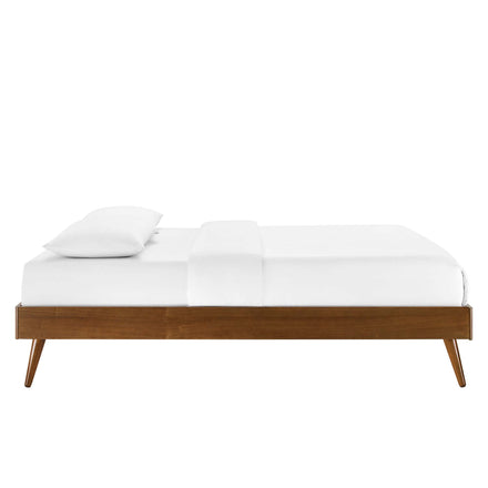 Margo Wood Twin Platform Bed Frame in Walnut