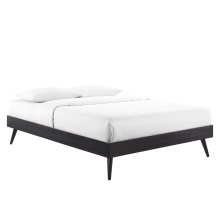 Margo Wood Full Platform Bed Frame in Black