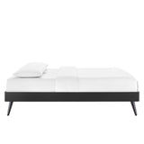 Spindle Wood Full Platform Bed Frame in Black
