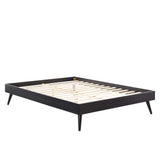 Spindle Wood King Platform Bed Frame in Black
