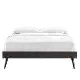 Spindle Wood King Platform Bed Frame in Black