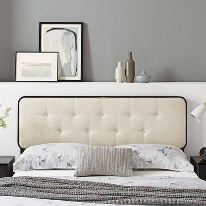 Collins Tufted Fabric and Wood Full Headboard by Furniture For America