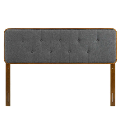 Collins Tufted Fabric and Wood Full Headboard by Furniture For America