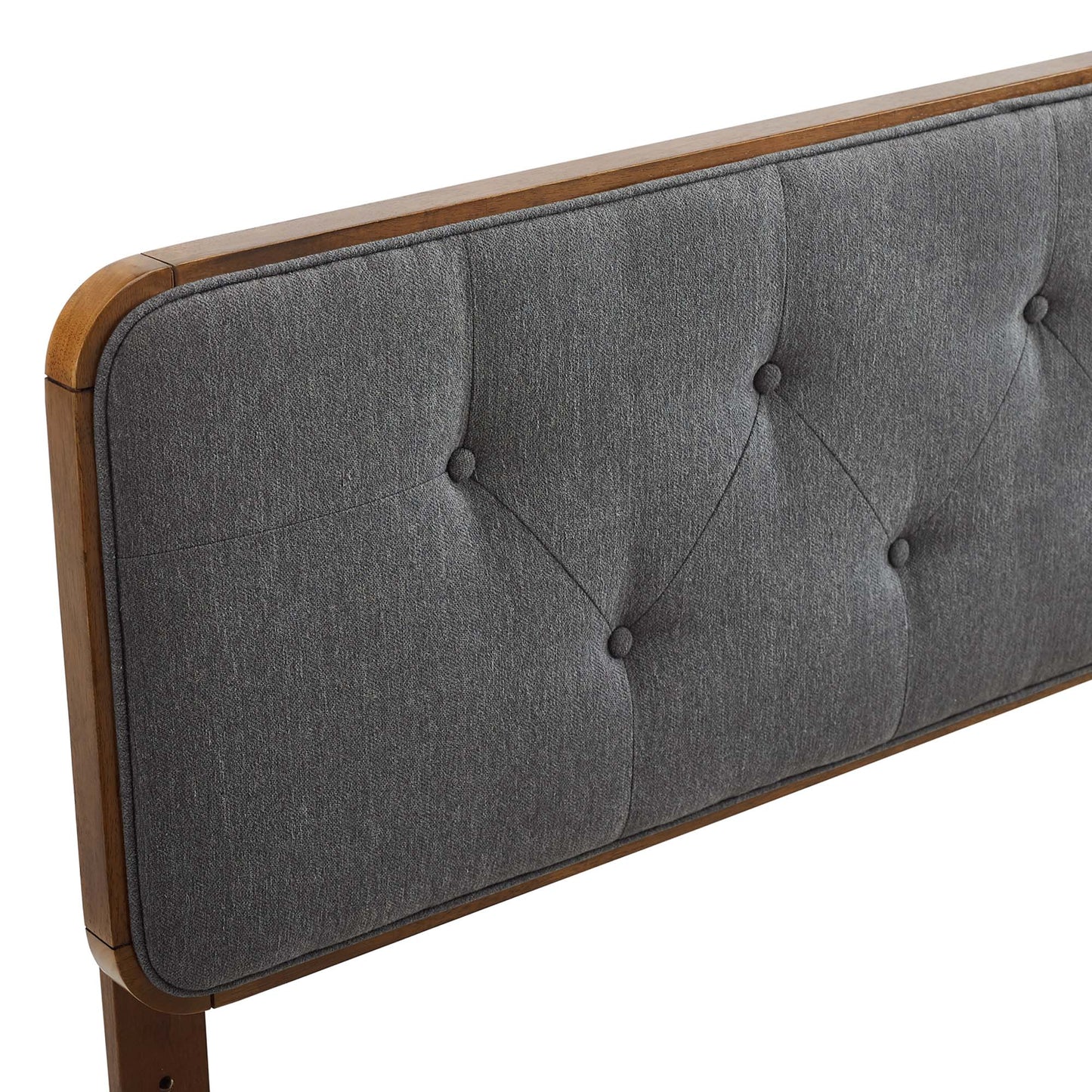 Collins Tufted Fabric and Wood Queen Headboard by Furniture For America