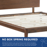 Libeccio Wood Queen Platform Bed in Walnut