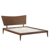 Libeccio Wood King Platform Bed in Walnut
