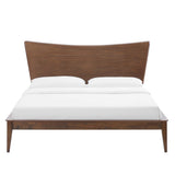 Libeccio Wood King Platform Bed in Walnut