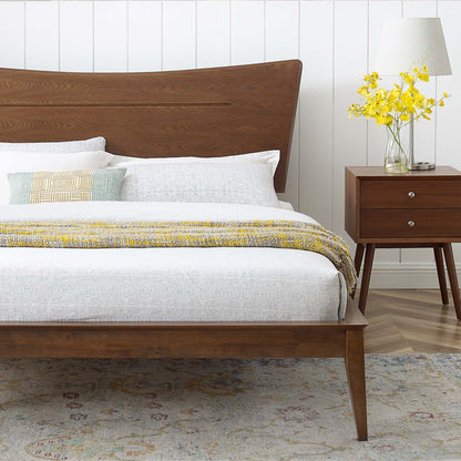 Astra Wood King Platform Bed by Furniture For America