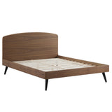 Carwyn Wood Queen Platform Bed in Walnut