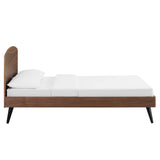 Carwyn Wood Queen Platform Bed in Walnut