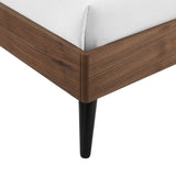 Carwyn Wood Queen Platform Bed in Walnut