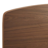 Carwyn Wood Queen Platform Bed in Walnut