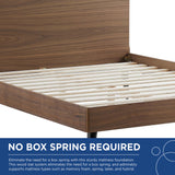 Carwyn Wood Queen Platform Bed in Walnut