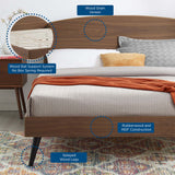 Carwyn Wood Queen Platform Bed in Walnut